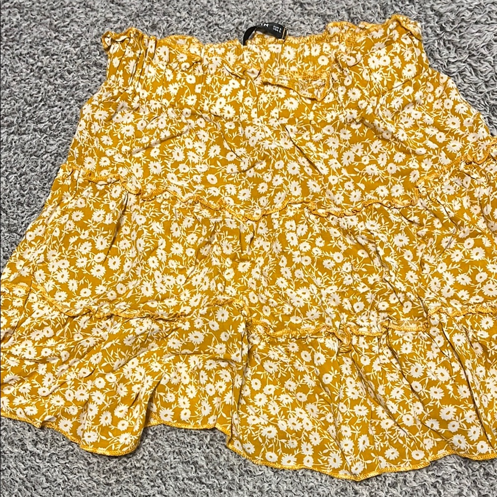 Floral Yellow Skirt